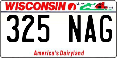 WI license plate 325NAG