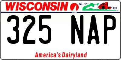 WI license plate 325NAP