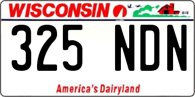 WI license plate 325NDN