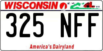 WI license plate 325NFF