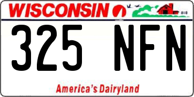 WI license plate 325NFN