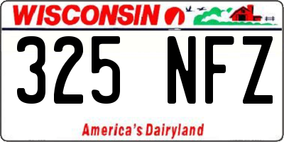 WI license plate 325NFZ