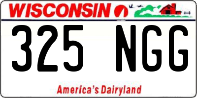 WI license plate 325NGG