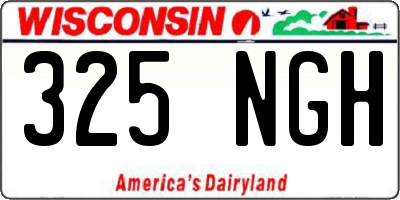 WI license plate 325NGH