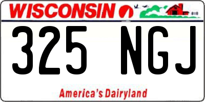 WI license plate 325NGJ