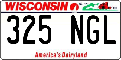 WI license plate 325NGL