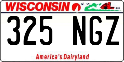 WI license plate 325NGZ