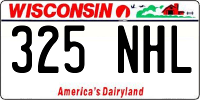 WI license plate 325NHL