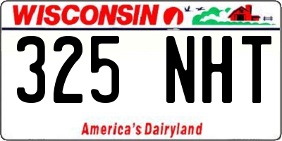 WI license plate 325NHT
