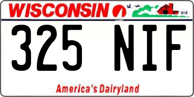 WI license plate 325NIF