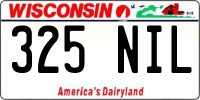 WI license plate 325NIL