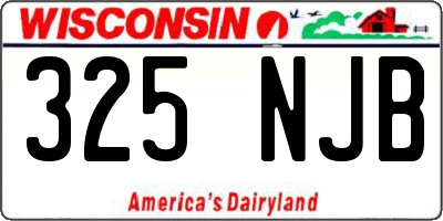 WI license plate 325NJB