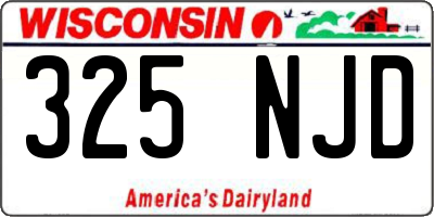 WI license plate 325NJD