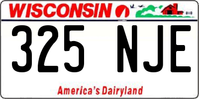 WI license plate 325NJE