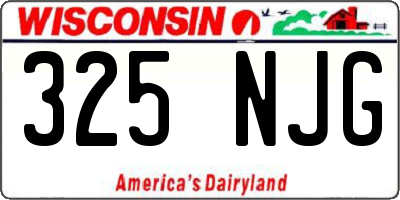 WI license plate 325NJG