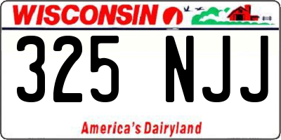 WI license plate 325NJJ