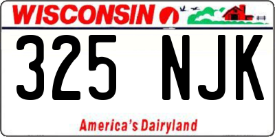 WI license plate 325NJK