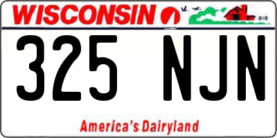 WI license plate 325NJN