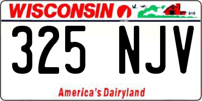 WI license plate 325NJV