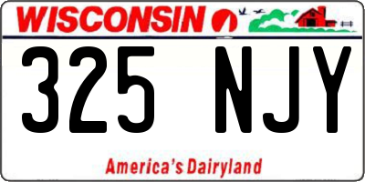 WI license plate 325NJY