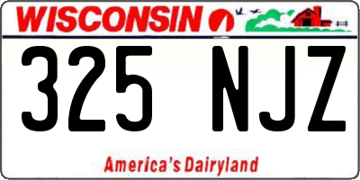 WI license plate 325NJZ