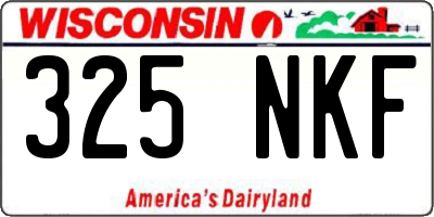 WI license plate 325NKF