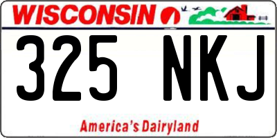 WI license plate 325NKJ