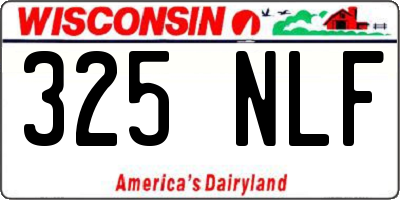 WI license plate 325NLF