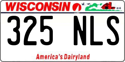 WI license plate 325NLS