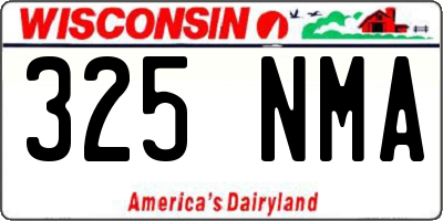 WI license plate 325NMA