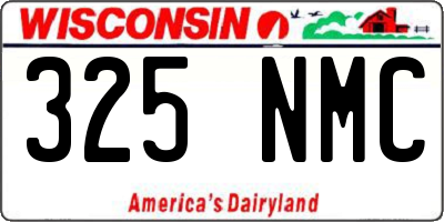 WI license plate 325NMC
