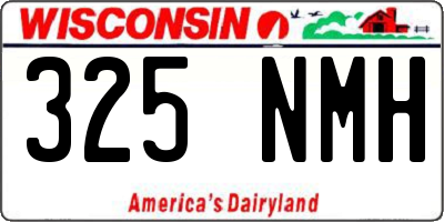 WI license plate 325NMH