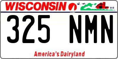 WI license plate 325NMN