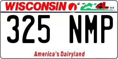 WI license plate 325NMP