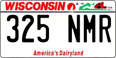 WI license plate 325NMR
