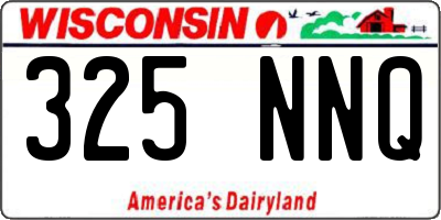 WI license plate 325NNQ