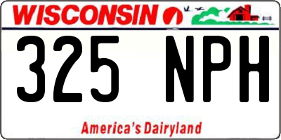 WI license plate 325NPH