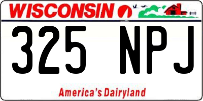 WI license plate 325NPJ