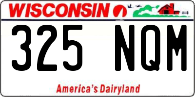 WI license plate 325NQM