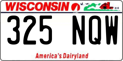 WI license plate 325NQW