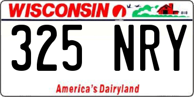 WI license plate 325NRY