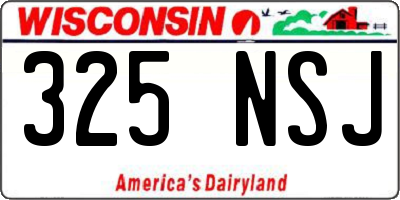 WI license plate 325NSJ