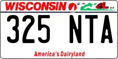 WI license plate 325NTA