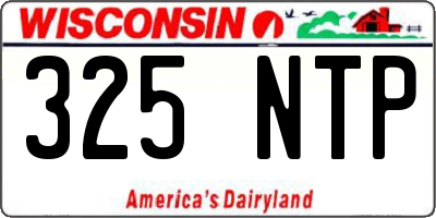 WI license plate 325NTP