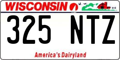 WI license plate 325NTZ