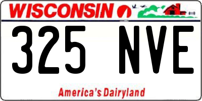 WI license plate 325NVE
