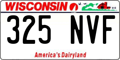 WI license plate 325NVF