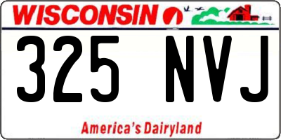 WI license plate 325NVJ