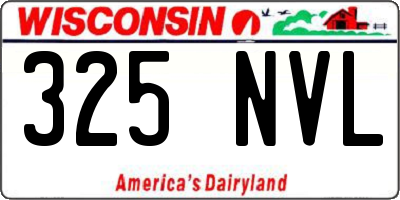 WI license plate 325NVL
