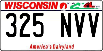 WI license plate 325NVV